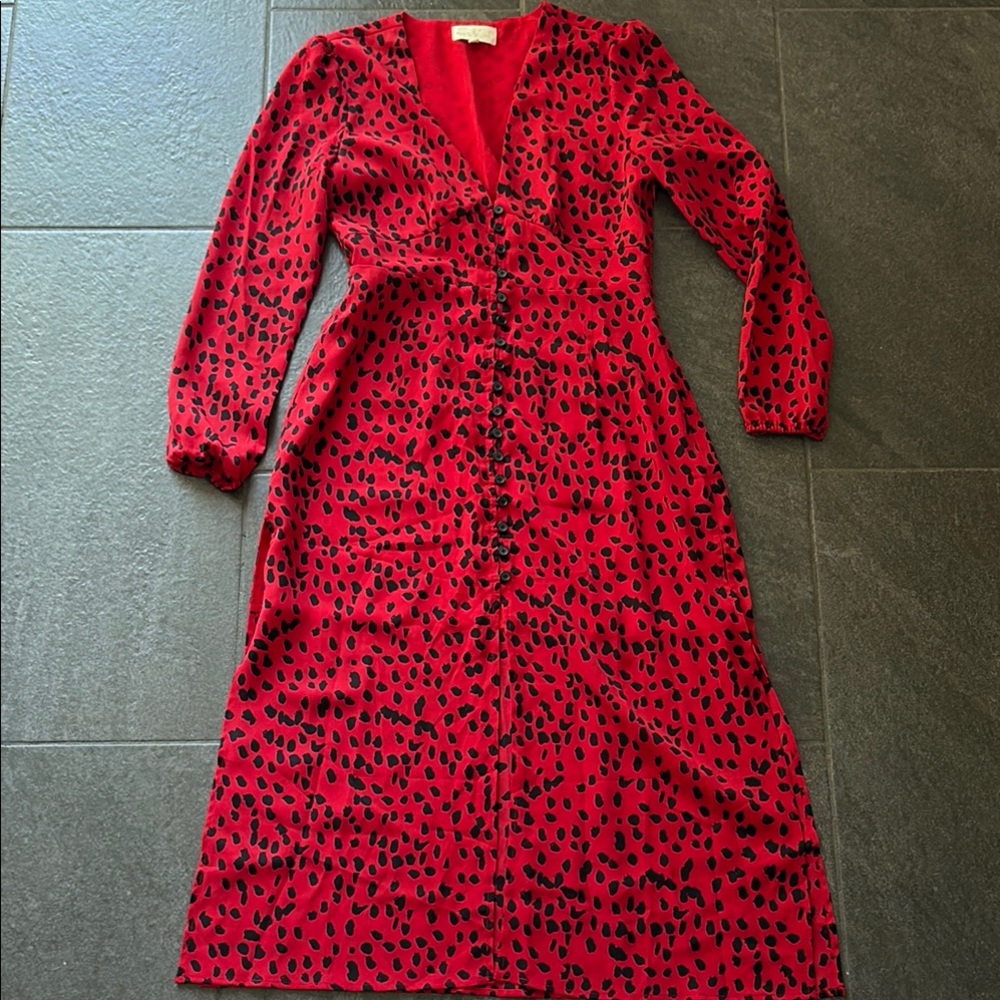 Rahi Cali Red Leopard Print Dress